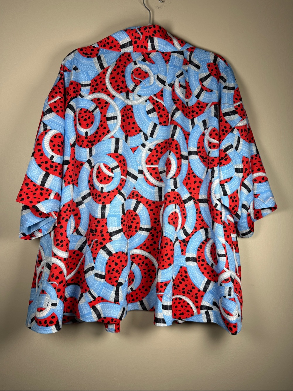 Hutch Serpentine Kimono Jacket Nautical Novelty Print Sz S Business Corporate - Picture 4 of 10